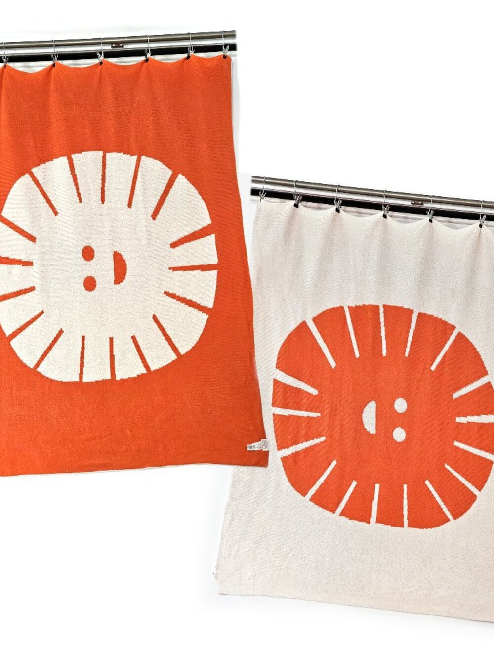 Christian Robinson x Target Sun Reversible Throw Orange Cotton Knit Blanket MCM